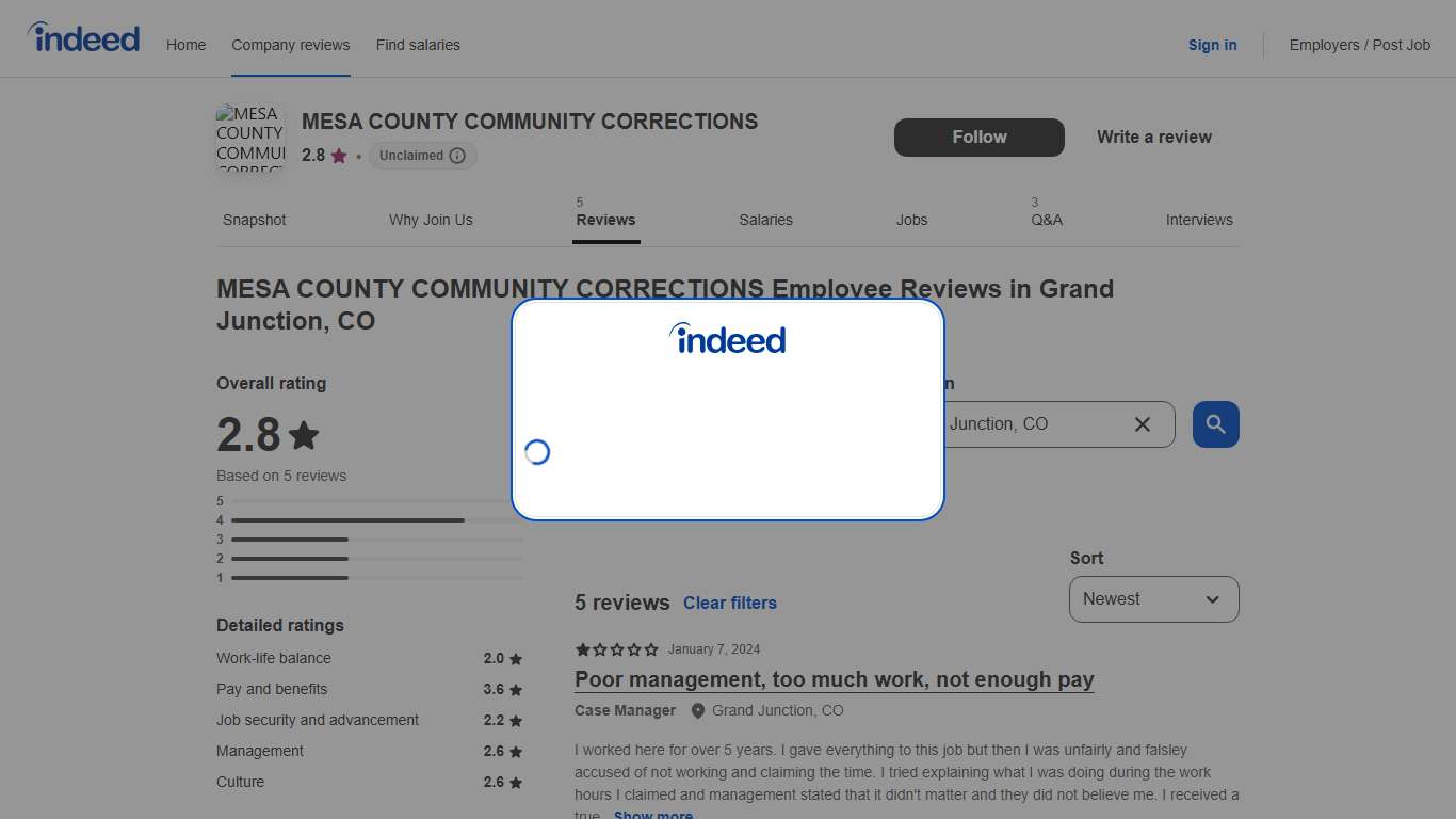 Working at MESA COUNTY COMMUNITY CORRECTIONS in Grand Junction, CO: Employee Reviews Indeed.com